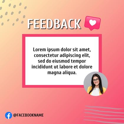 Facebook personal feedback