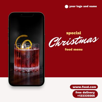 Christmas Restaurant Post Template