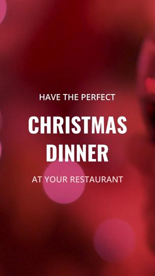 Christmas Dinner at a Restaurant