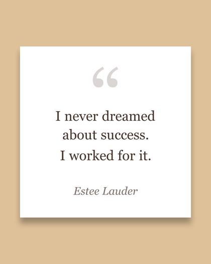 Work for Success - Inspirational Quote