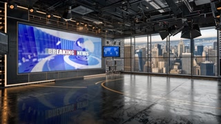 3 D Virtual News Studio Ac Background Loop 20