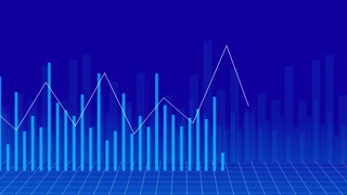 Financial background showing analytic with moving line and graph. Full HD. 4K