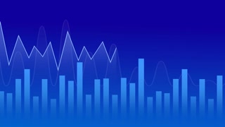 Financial background showing analytic with moving line and graph. Full HD. 4K